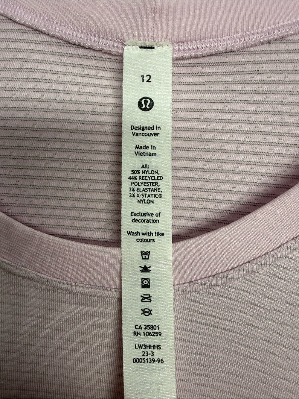Lululemon Swiftly Tech Short-Sleeve Shirt 2.0 Meadowsweet Pink Size 12 - Picture 3 of 3